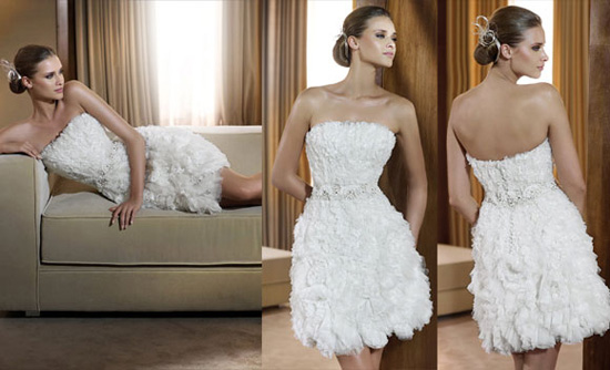 Короткі весільні сукні 2011